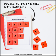 Functions Activity Bundle 8th Grade - Maneuvering the Middle