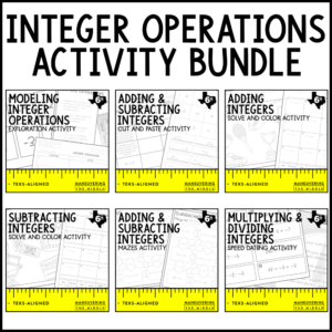 Integer Operations Activities