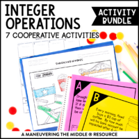 An engaging TEKS Integer Operations activity bundle with 6 hands-on and collaborative activities for 6th grade math students! | maneuveringthemiddle.com