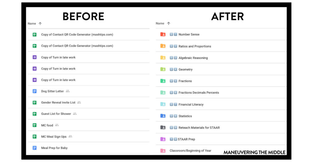 Since learning in now almost completely remote, it is time that we get our Google Drive and Google Classroom organized. Here are 5 google classroom tips! | maneuveringthemiddle.com