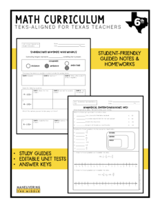 6th Grade Math Curriculum - TEKS - Maneuvering the Middle