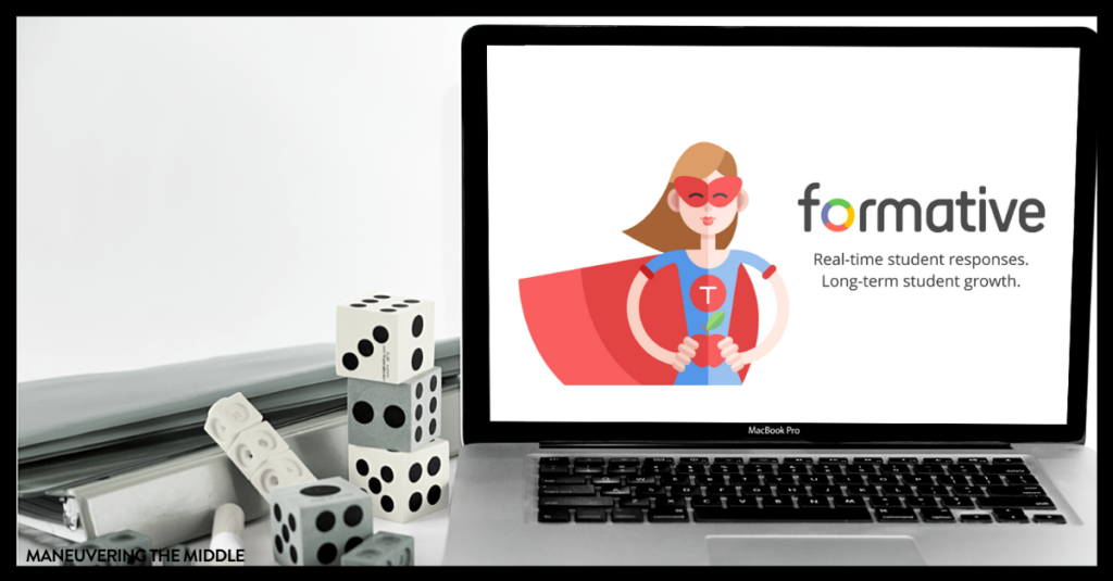 Go Formative is an amazing tech tool that allows you to make any paper lesson digital. Add questions, scaffold, insert videos, and watch students work in real-time. Check out why we love Go Formative here. | maneuveringthemiddle.com