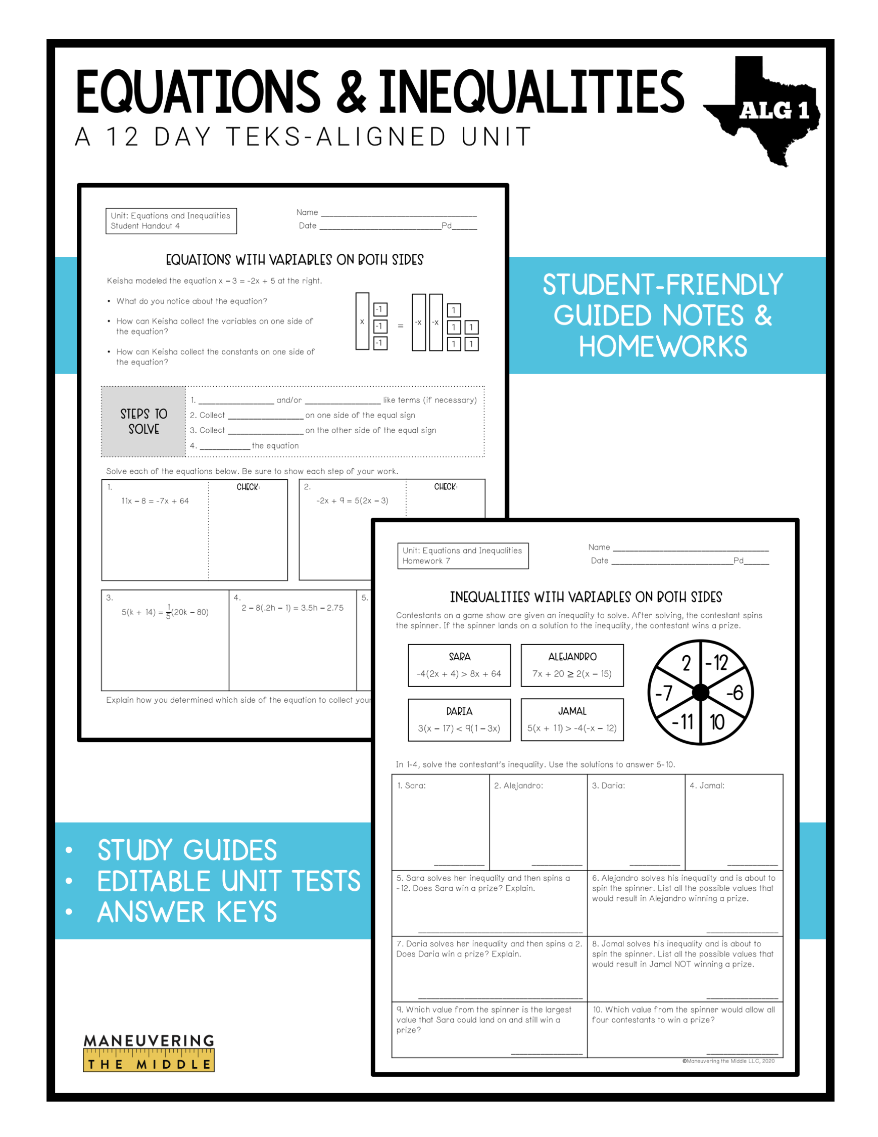 Linear equations study guide answer key picture