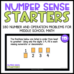 Number Sense Starters