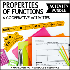 Properties of Functions Activity Bundle Algebra 1