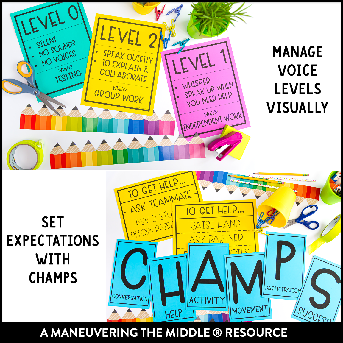 Printable Classroom Poster Pack for Middle School - Maneuvering the Middle