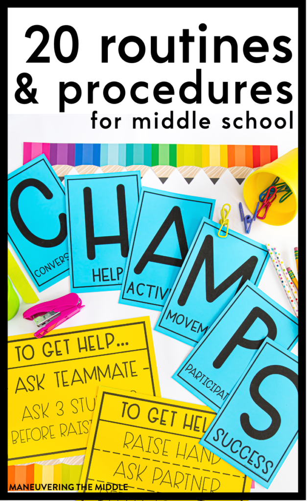 middle school classroom procedures