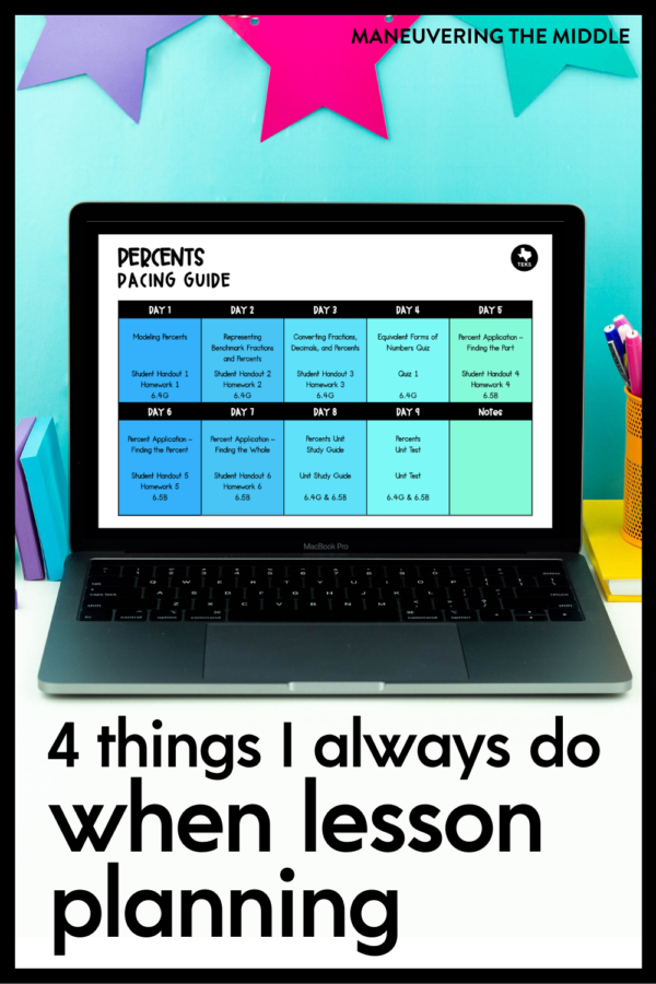 4 Things I Always Do When Lesson Planning - Maneuvering the Middle