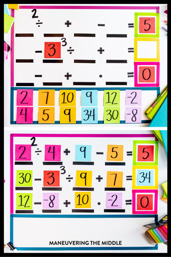 USING POST-IT® NOTES IN MATH - Maneuvering the Middle