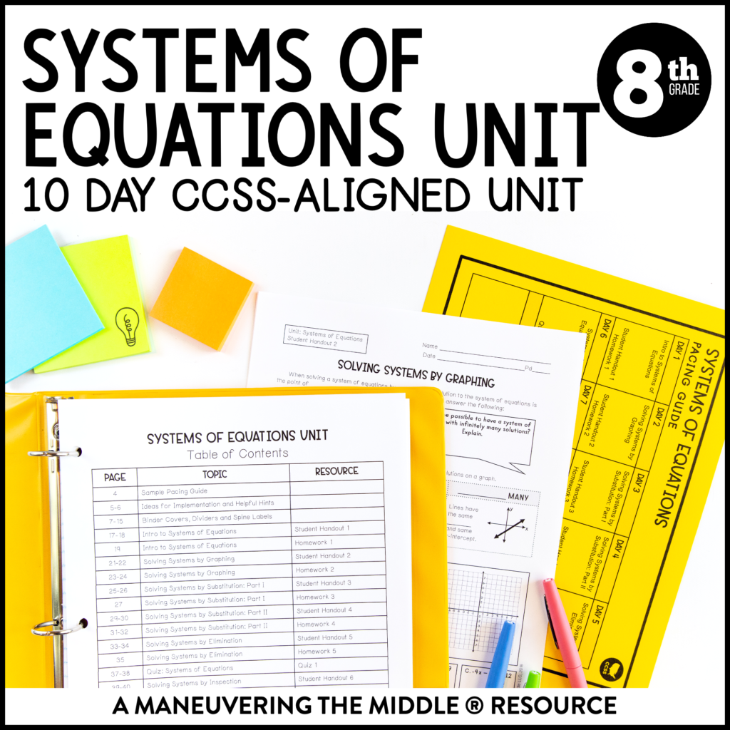 systems-of-equations-unit-8th-grade-ccss-maneuvering-the-middle