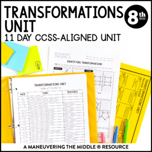 ccss 8th transformations unit