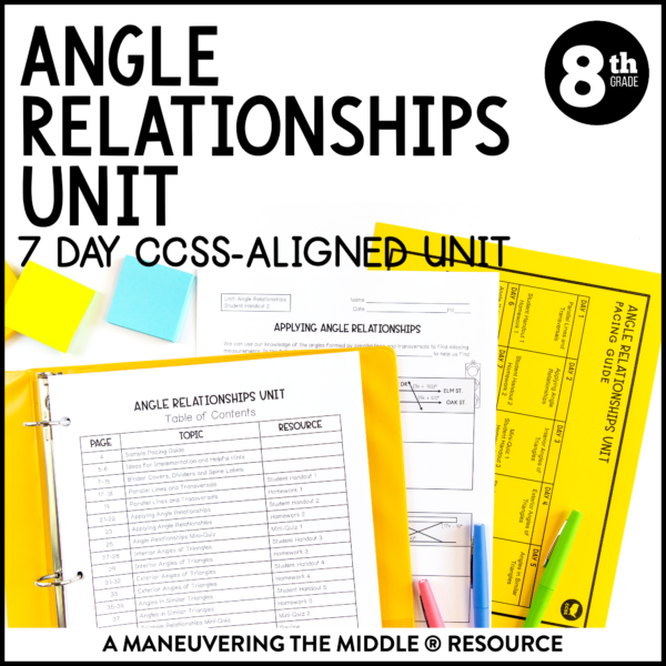 ccss 8th angle relationships unit