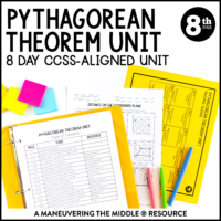 ccss 8th pythagorean theorem unit