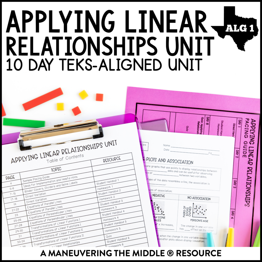 applying-linear-relationships-unit-algebra-1-teks-maneuvering-the-middle