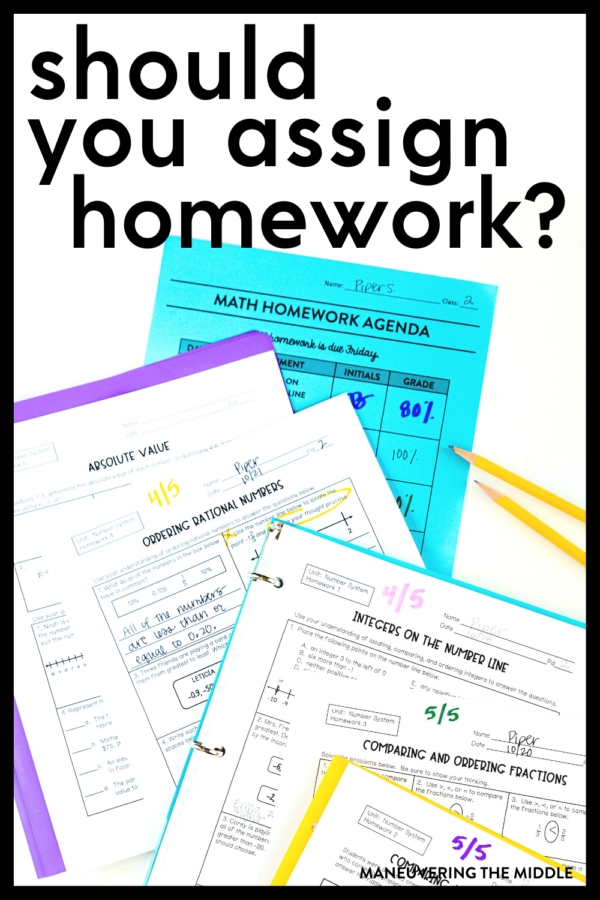 Should Teachers Assign Homework? - Maneuvering the Middle