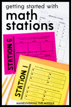 Getting Started With Math Stations - Maneuvering The Middle