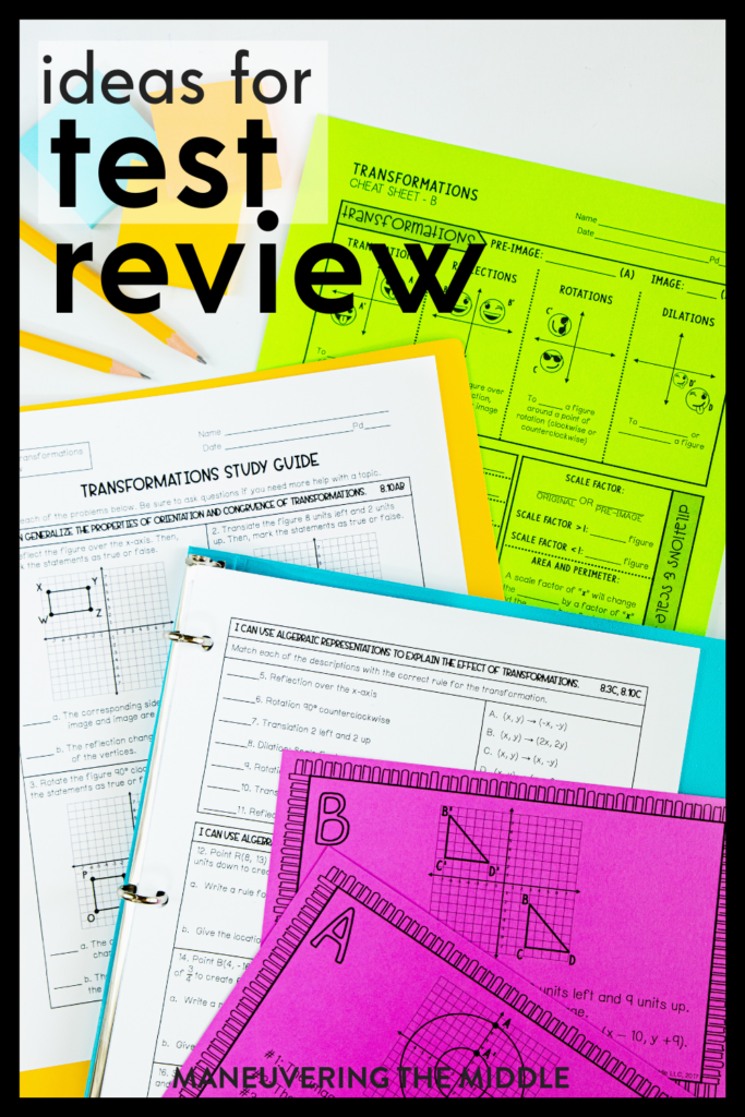 Test review is tricky when it has to cover an entire semester’s worth of content. Check out our tips for making this manageable here. | maneuveringthemiddle.com