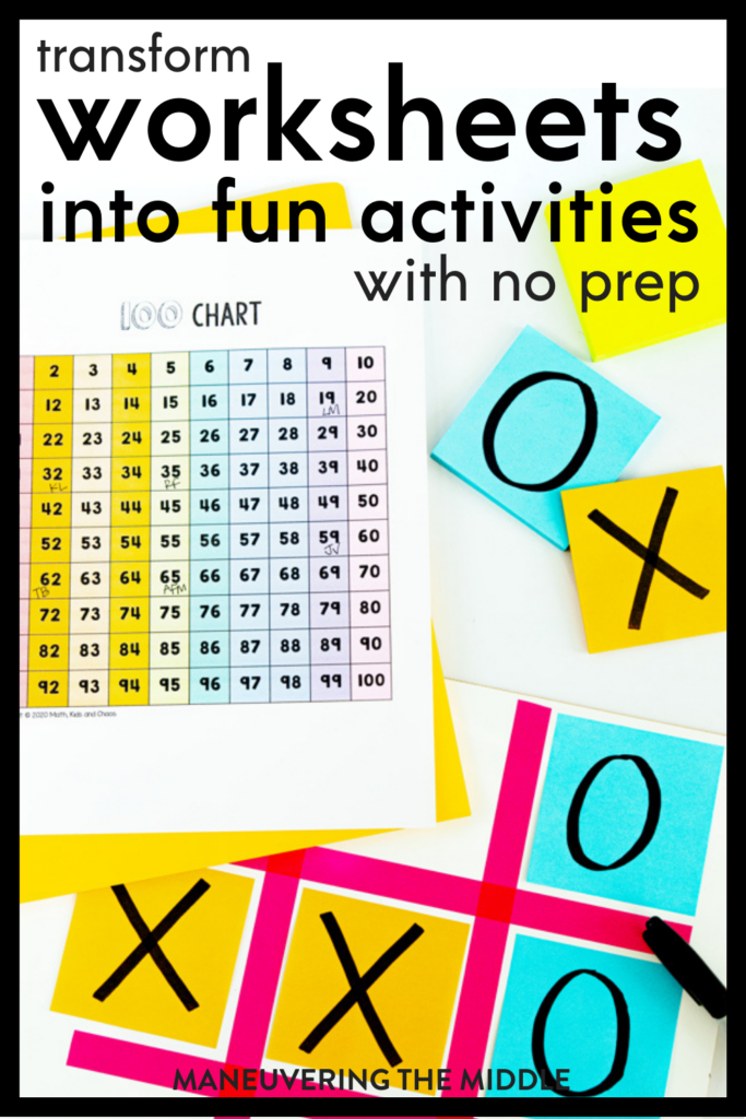 Fun Worksheets For Middle Worksheets For Kindergarten