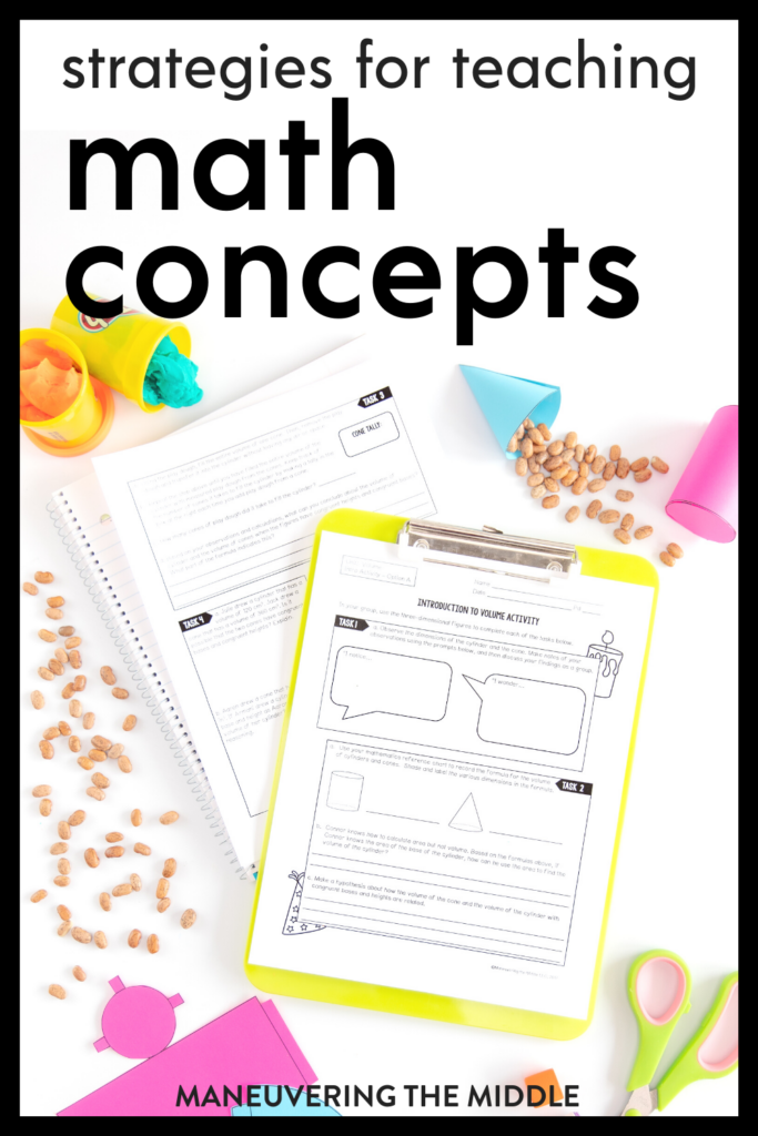 Using manipulatives & models is one of my my favorite strategies for teaching math concepts. Take these strategies to your classroom using these best practices. | maneuveringthemiddle.com