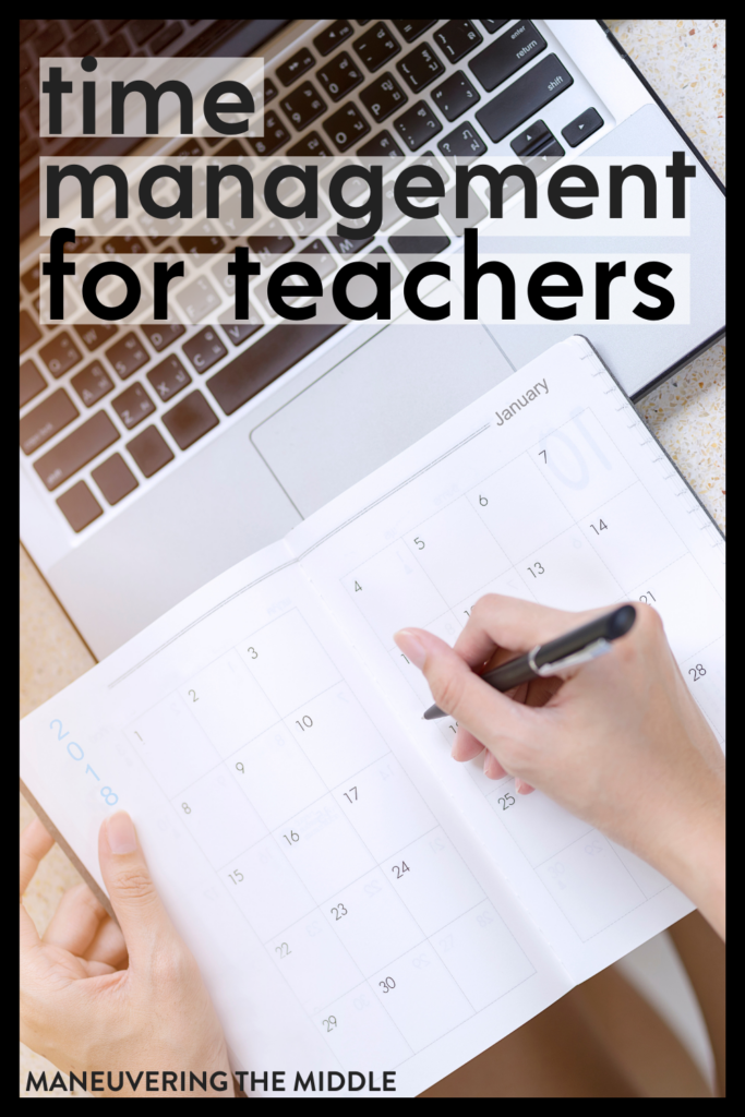 The best way to improve time management for teachers is to implement these 5 systems to your weekly routine. | maneuveringthemiddle.com