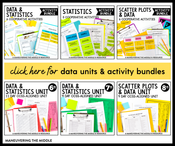 5 Statistics Activities For Middle School Maneuvering The Middle