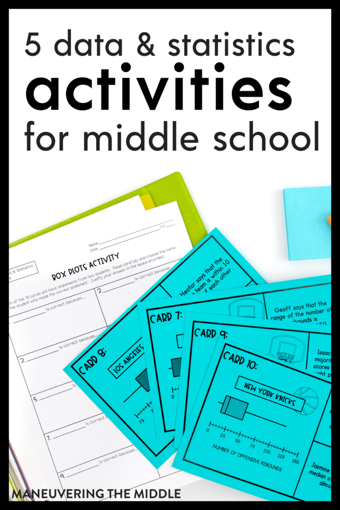 5 Statistics Activities for Middle School - Maneuvering the Middle