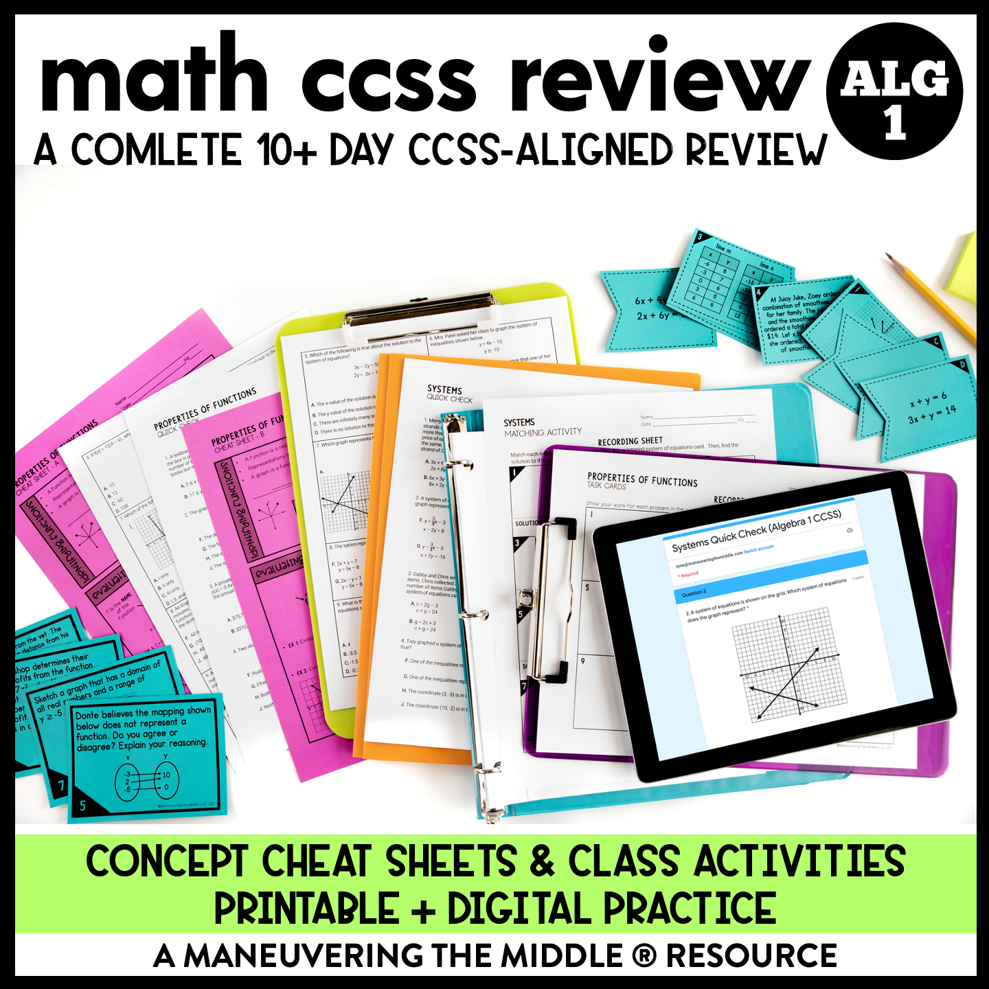 3 Math Review Games to Get Students Moving - Maneuvering the Middle