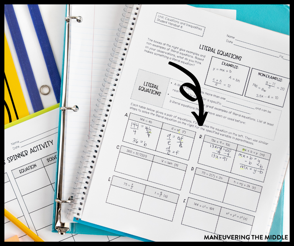 Solving for y is needed for slope-intercept & systems of equations, but can be tricky for students. Check out our tips to teach this skill. | maneuveringthemiddle.com