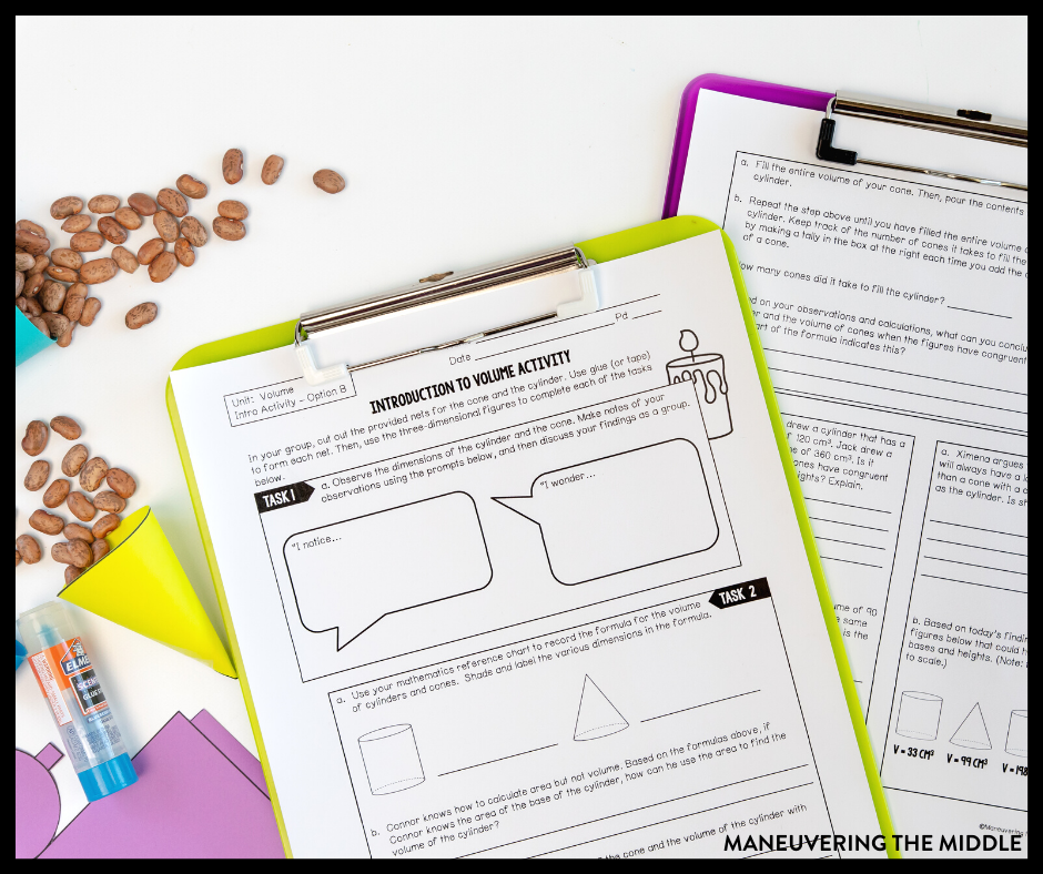 Check out our tips for teaching volume to middle school students. Plus, our recommendations for best hands-on activities. | maneuveringthemiddle.com