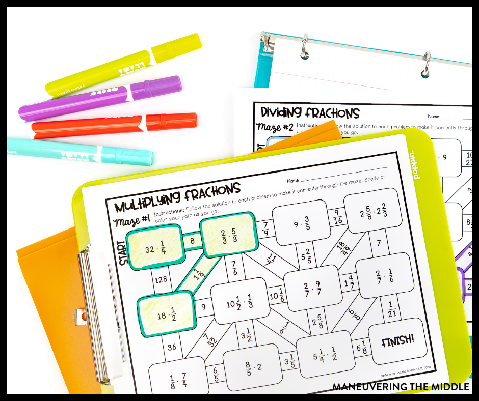 Teaching multiplying fractions seems easy enough, but have you ever used models? Models build conceptual understanding! Plus, more tips for those tricky mixed numbers! | maneuveringthemiddle.com