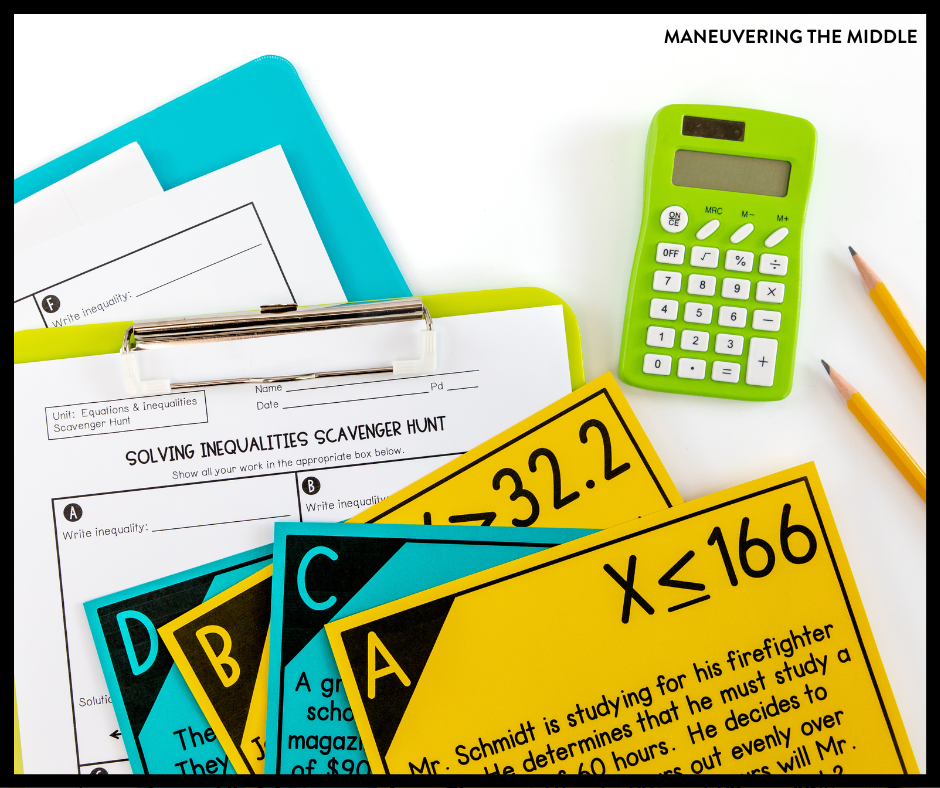 Ideas for teaching one- and two-step inequalities - including activities and common misconceptions to avoid in your math classroom. | maneuveringthemiddle.com