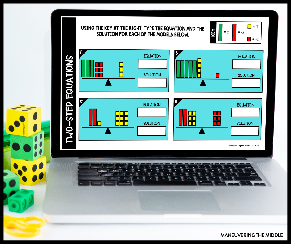 Linear Equations require lots of practice as the skills continues to increase in difficulty. Keep students engaged with these 5 ideas. | maneuveringthemiddle.com