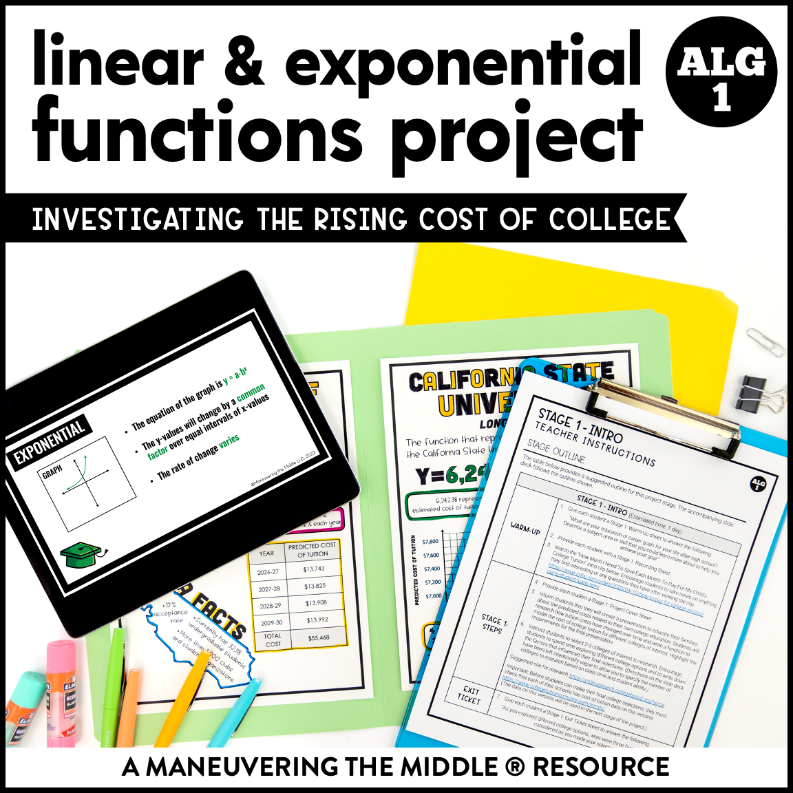 Linear and Exponential Functions Algebra 1 Project