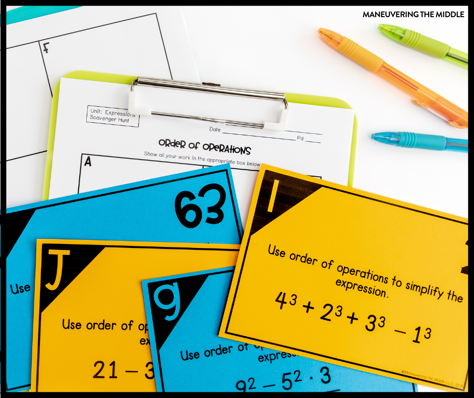 Order of operations is a student and teacher favorite. Check out our tips for mastering this math skill in your middle school classroom. | maneuveringthemiddle.com