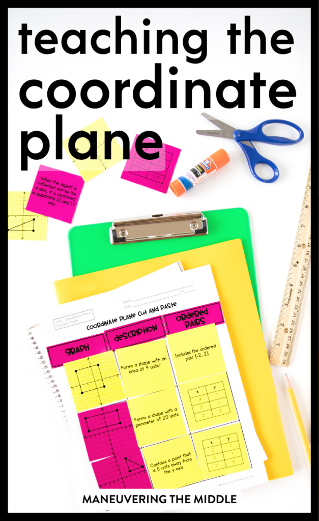 These coordinate plane activities are hands-on and engaging. These tips and ideas will help your students master this skill. | maneuveringthemiddle.com