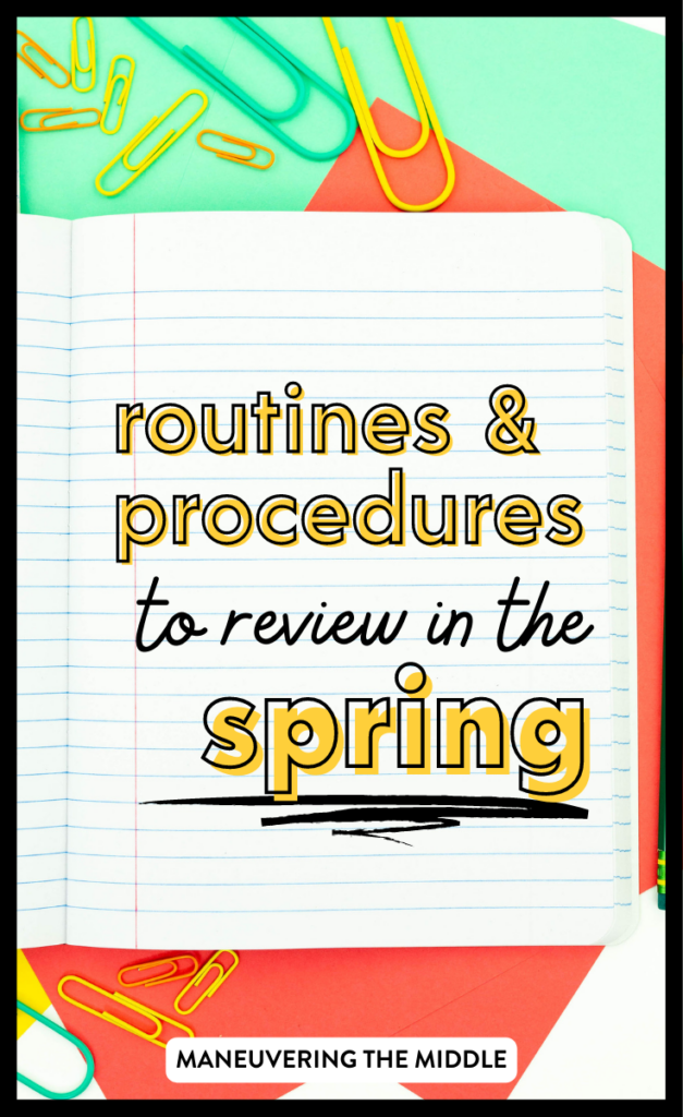 Most students need a refresher of classroom routine and procedures for the Spring semester. Get ahead of it by checking out our tips for reviewing this content with your class. | maneuveringthemiddle.com