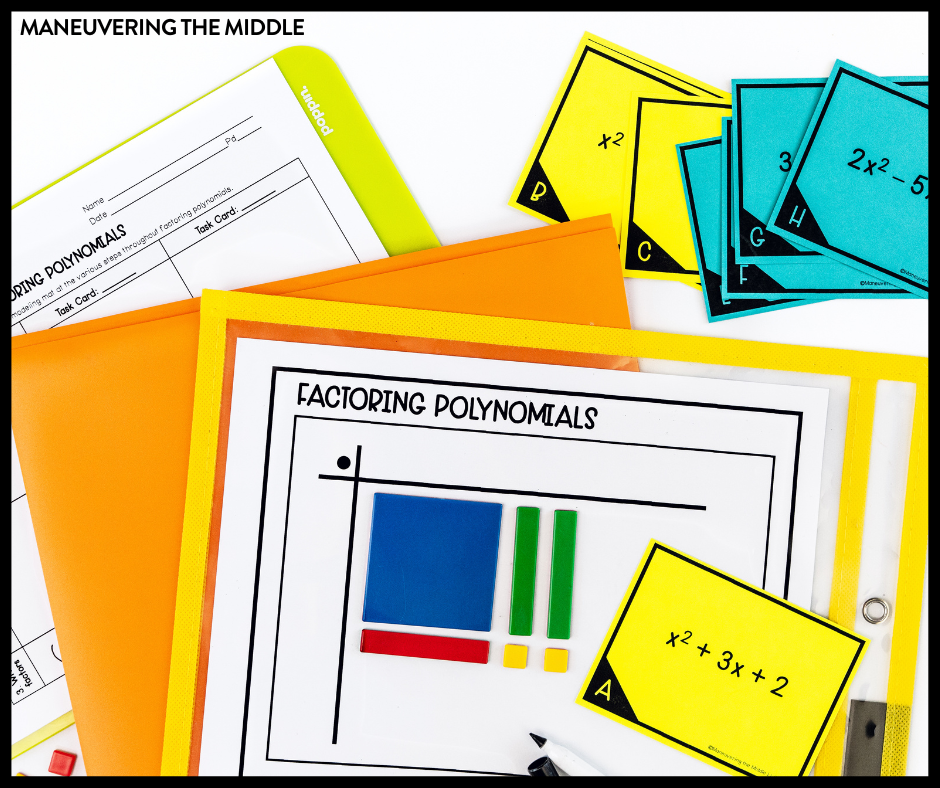 Factoring trinomials sets the stage for solving and graphing quadratic equations. Check out the best methods for teaching this skill! | maneuveringthemiddle.com