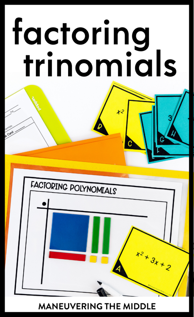 Factoring trinomials sets the stage for solving and graphing quadratic equations. Check out the best methods for teaching this skill! | maneuveringthemiddle.com