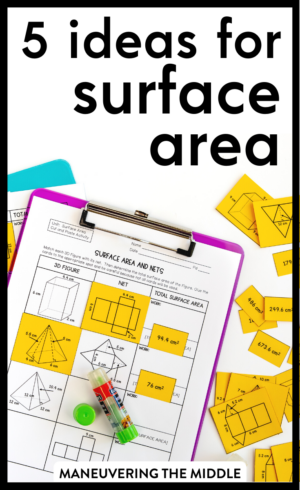 5 Ideas for Teaching Surface Area - Maneuvering the Middle