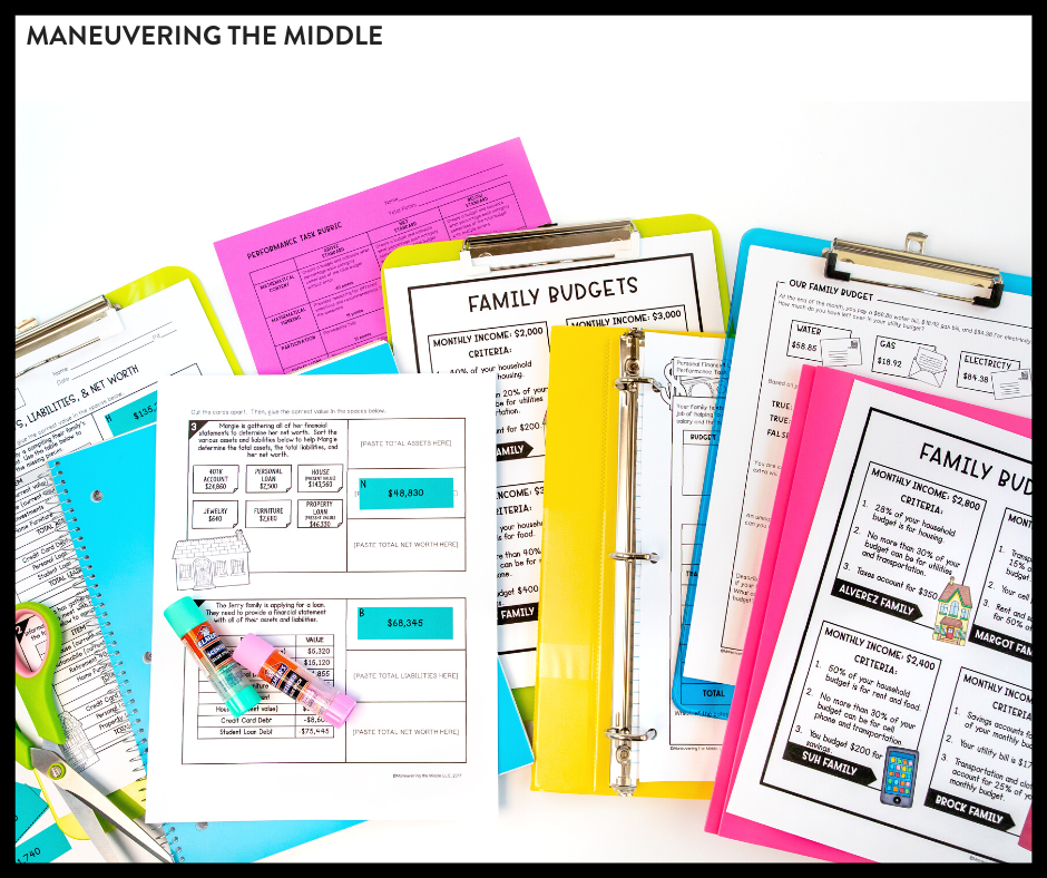 The Game of Life - Financial Literacy - Real World Math Project