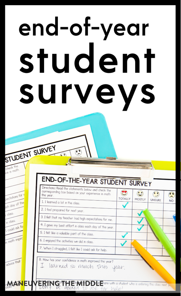 Student Surveys: An End-of-the-Year Reflection - Maneuvering the Middle