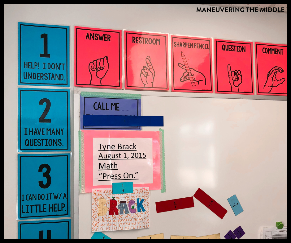 Classroom interruptions are inevitable, but you can be prepared! Grab this freebie + check out 5 ways to combat these class disruptions.  | maneuveringthemiddle.com