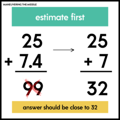 Teaching Adding and Subtracting Decimals - Maneuvering the Middle
