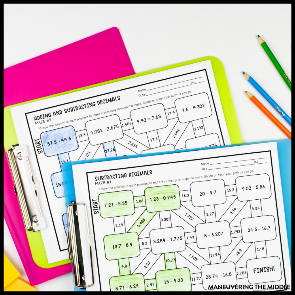Math activities are a great way to provide practice to your students. Here are 8 tips for implementing them in your class. | maneuveringthemiddle.com