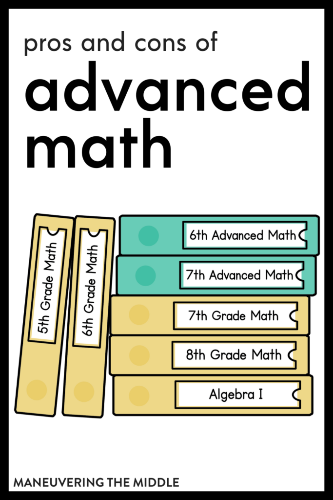 Advanced math standards are now a part of the TEKS. Maneuvering the Middle has been working on adding these standards to our curriculum. | maneuveringthemiddle.com